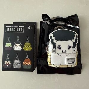 Loungefly Bride of Frankenstein Mini Backpack Bag Charm Keychain